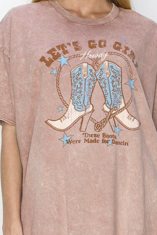 Let’s Go Girls Western Graphic Dress-Dresses-Krush Kandy, Women's Online Fashion Boutique Located in Phoenix, Arizona (Scottsdale Area)