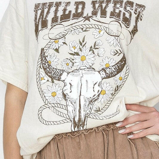 Wild West Graphic Tee-Tops-Krush Kandy, Women's Online Fashion Boutique Located in Phoenix, Arizona (Scottsdale Area)