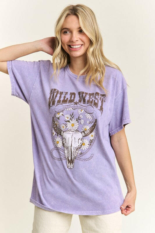 Wild West Graphic Tee-Tops-Krush Kandy, Women's Online Fashion Boutique Located in Phoenix, Arizona (Scottsdale Area)