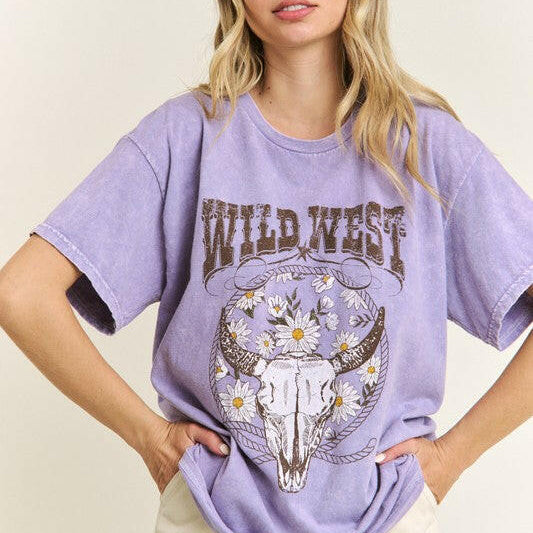Wild West Graphic Tee-Tops-Krush Kandy, Women's Online Fashion Boutique Located in Phoenix, Arizona (Scottsdale Area)