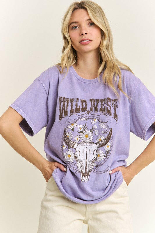 Wild West Graphic Tee-Tops-Krush Kandy, Women's Online Fashion Boutique Located in Phoenix, Arizona (Scottsdale Area)