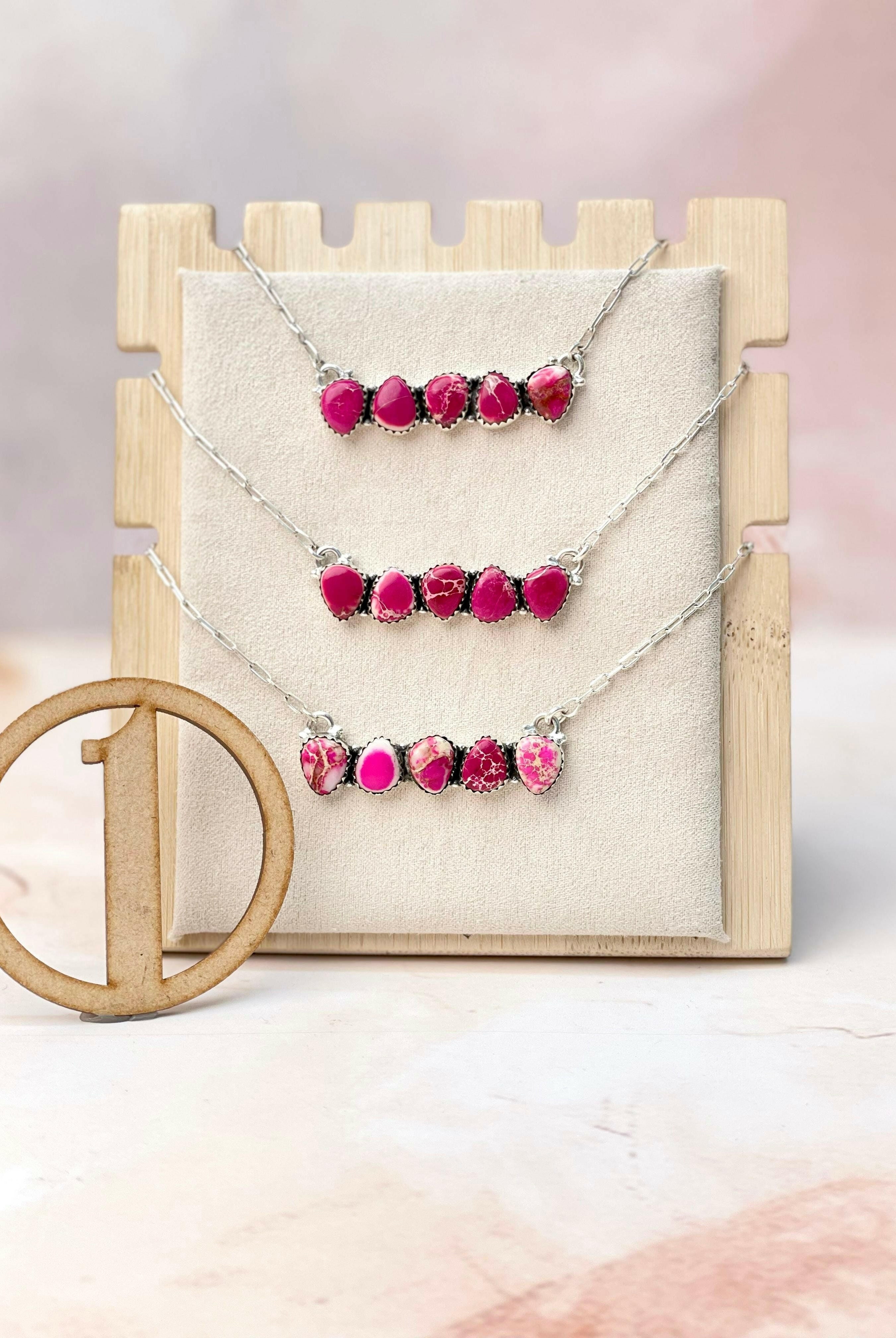 Desert Jasper Dainty Bar Necklace-Necklaces-Krush Kandy, Women's Online Fashion Boutique Located in Phoenix, Arizona (Scottsdale Area)