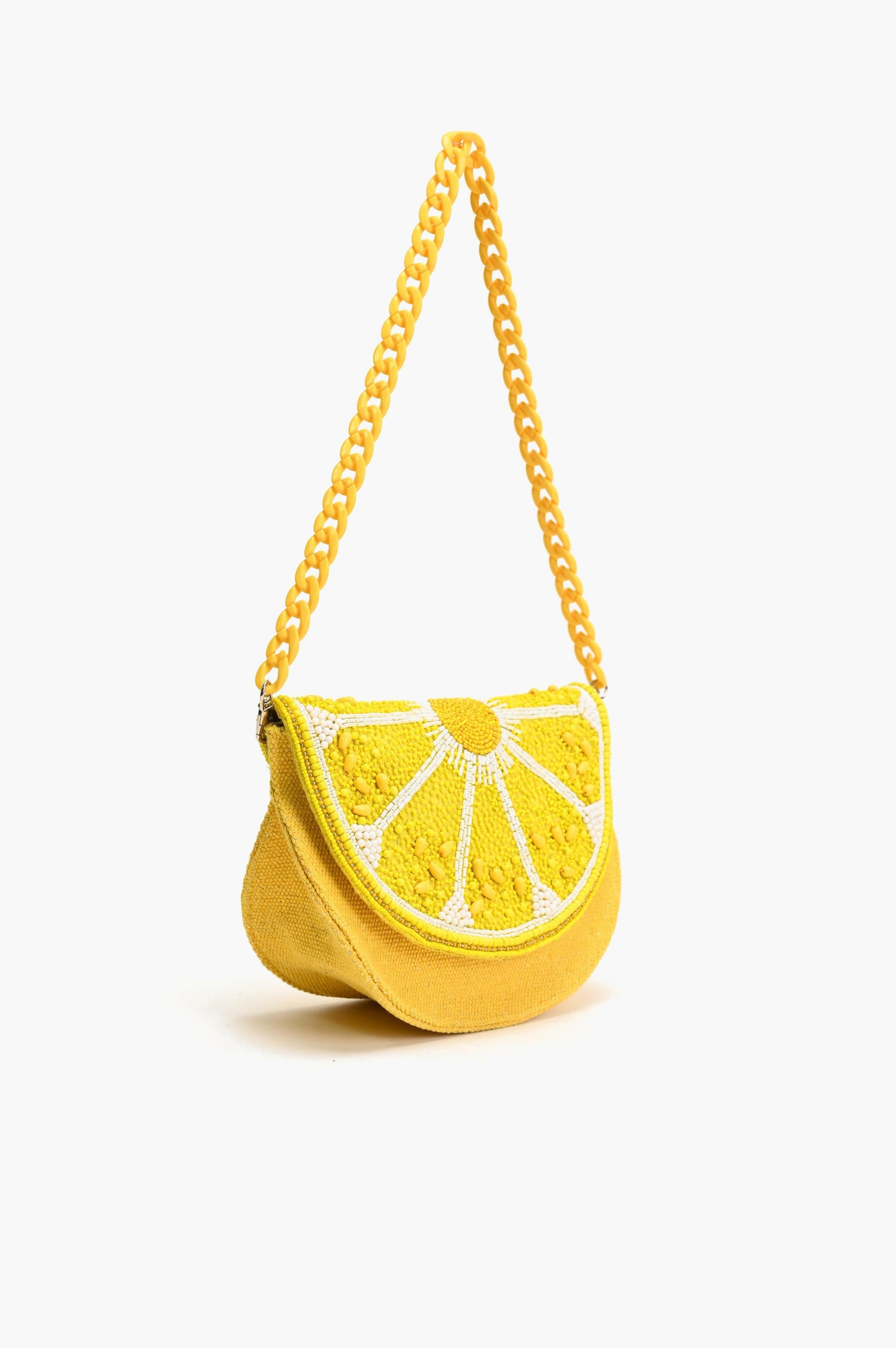 Zesty Lemon Beaded Crossbody-Purses & Bags-Krush Kandy, Women's Online Fashion Boutique Located in Phoenix, Arizona (Scottsdale Area)