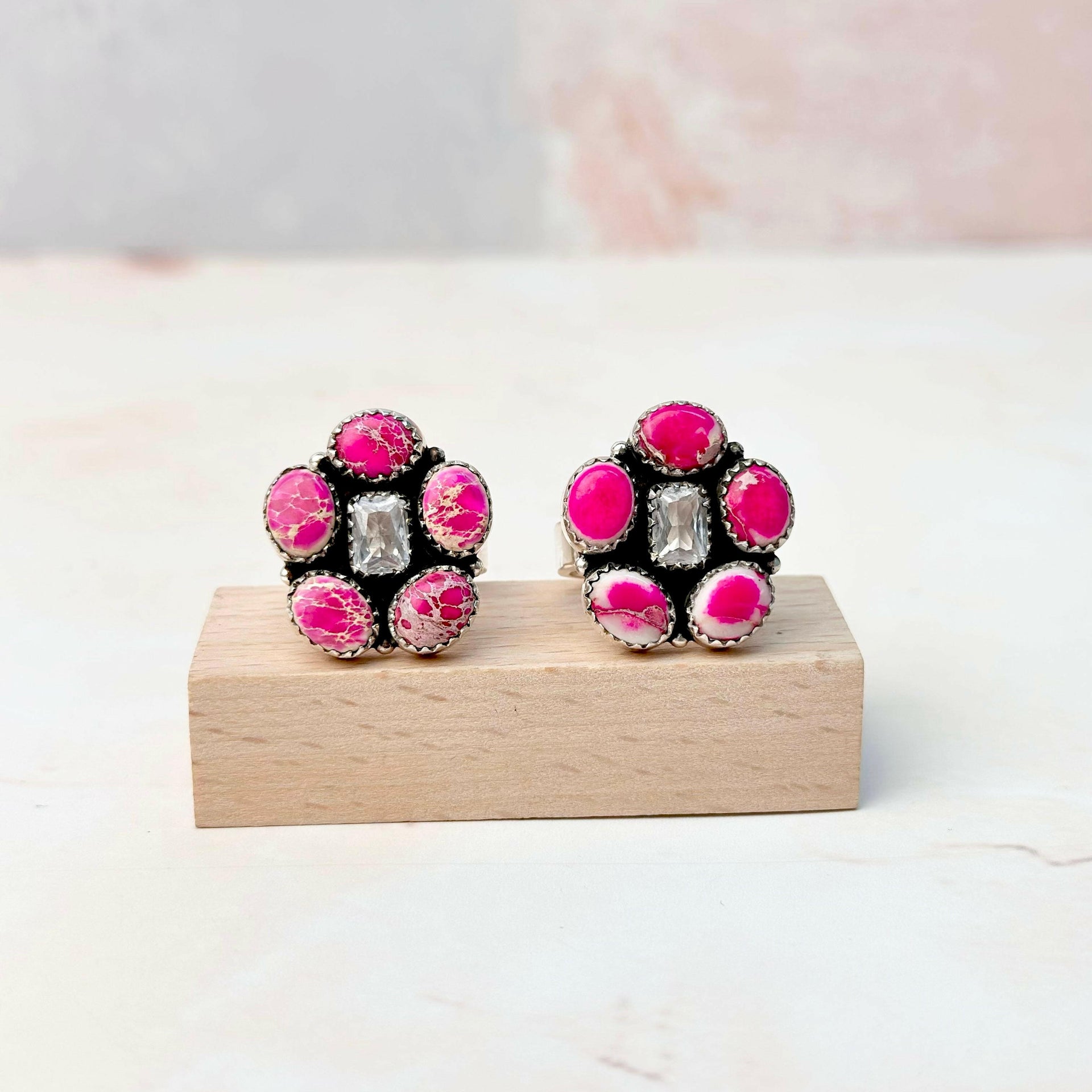 Desert Jasper Dainty Flower CZ Rings-Rings-Krush Kandy, Women's Online Fashion Boutique Located in Phoenix, Arizona (Scottsdale Area)