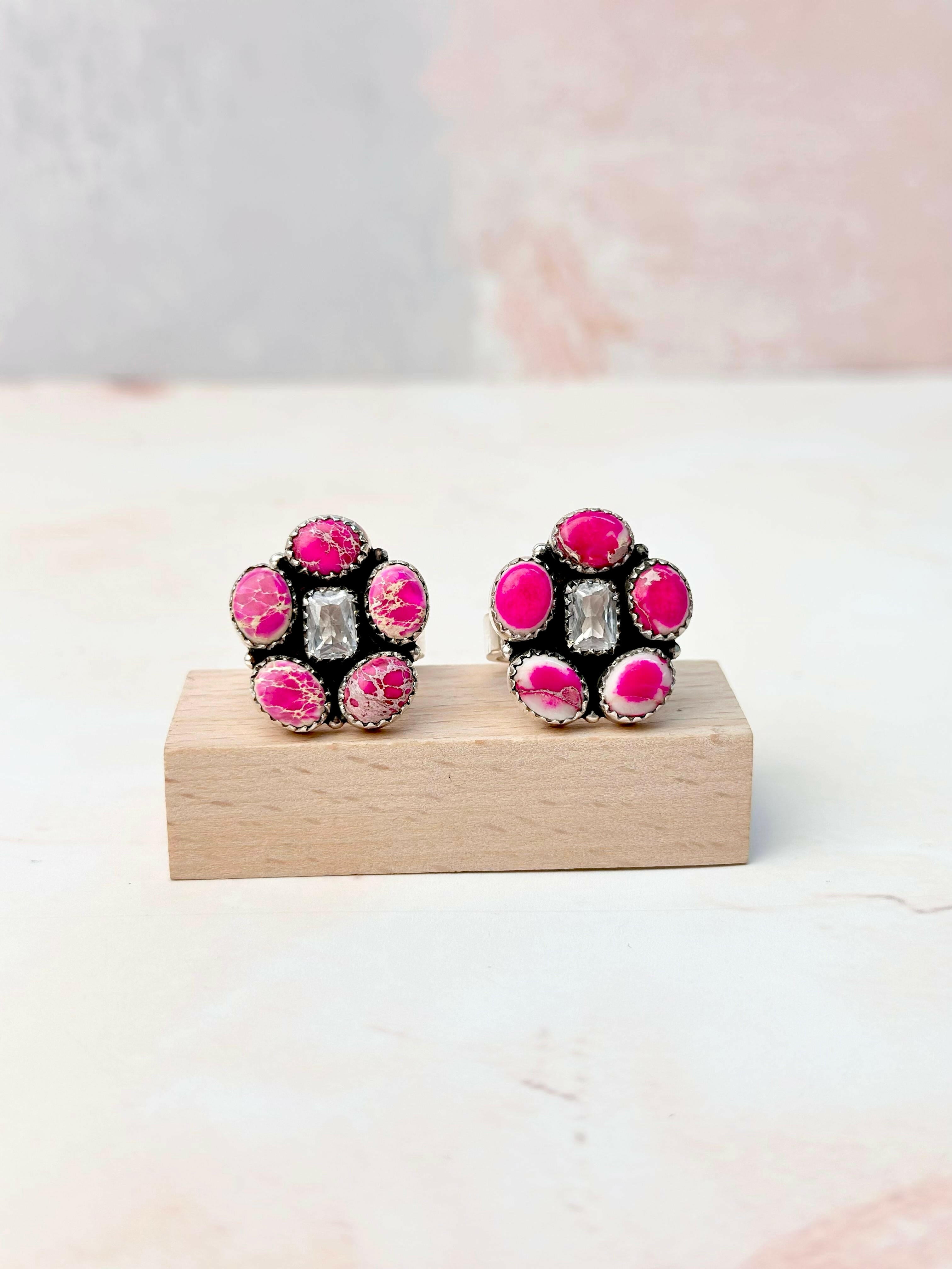 Desert Jasper Dainty Flower CZ Rings-Rings-Krush Kandy, Women's Online Fashion Boutique Located in Phoenix, Arizona (Scottsdale Area)