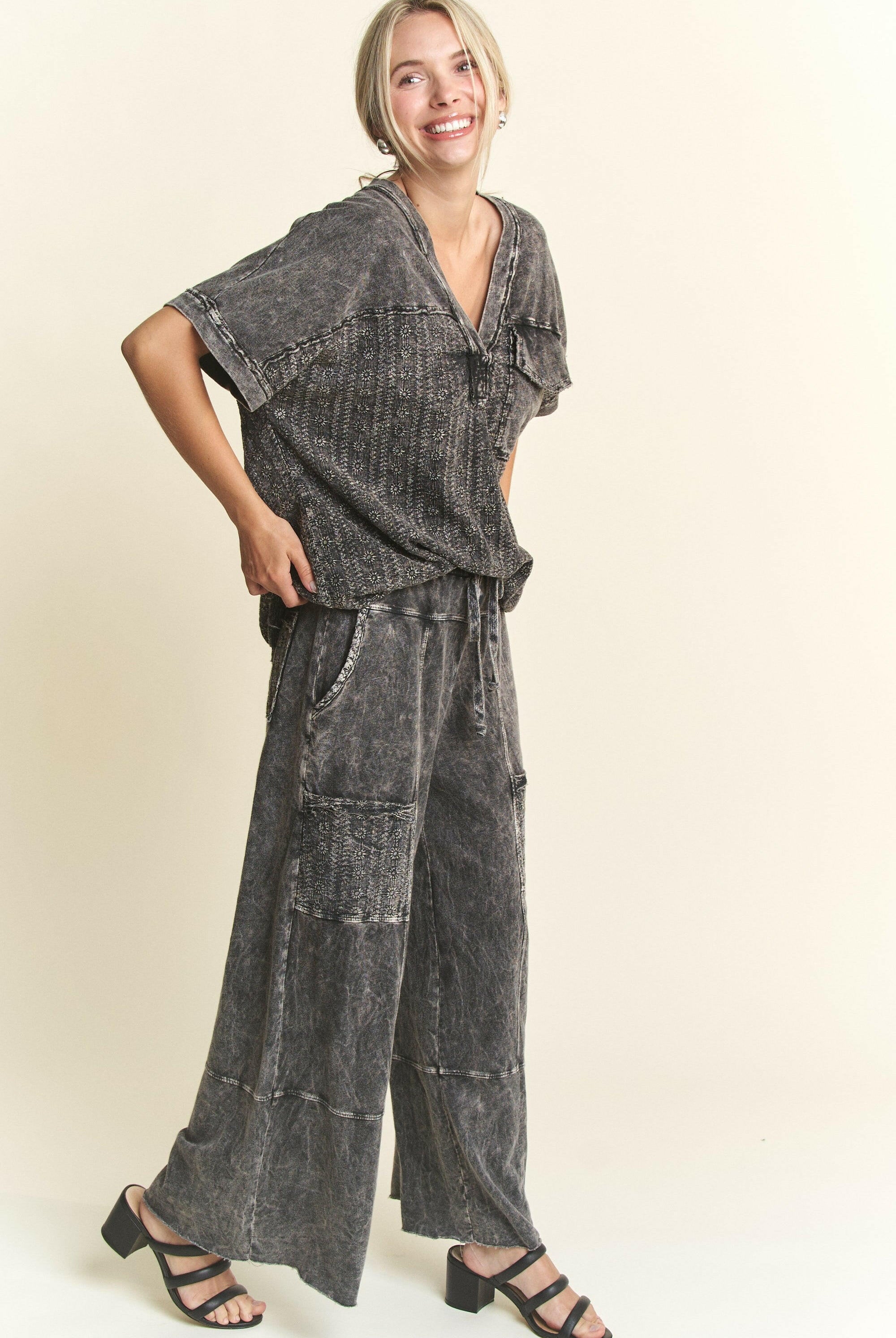 J.HER Wander Wide Leg Pants-Pants-Krush Kandy, Women's Online Fashion Boutique Located in Phoenix, Arizona (Scottsdale Area)