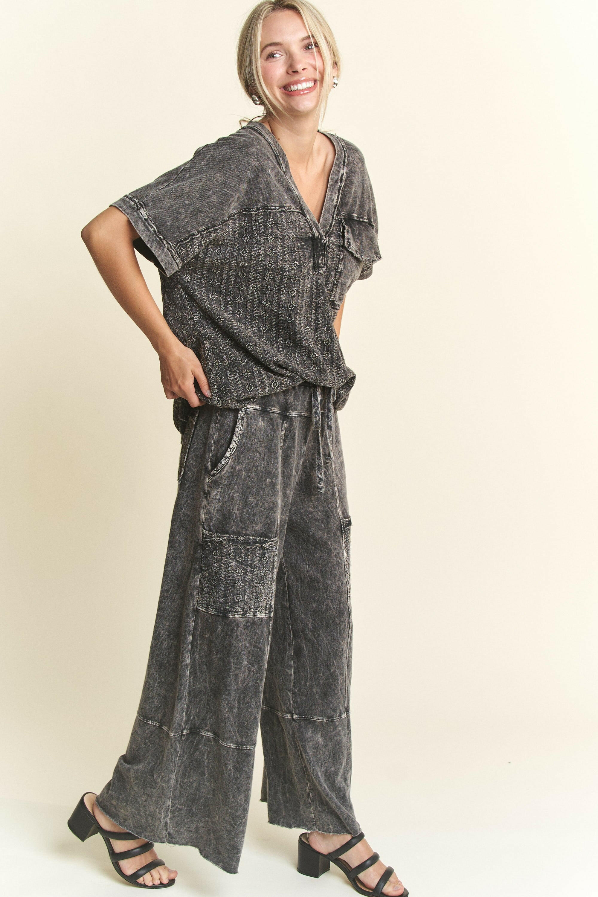 J.HER Wander Wide Leg Pants-Pants-Krush Kandy, Women's Online Fashion Boutique Located in Phoenix, Arizona (Scottsdale Area)