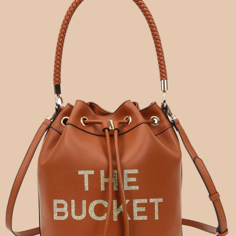 Love, Always Rhinestone Bucket Bag-Purses & Bags-Krush Kandy, Women's Online Fashion Boutique Located in Phoenix, Arizona (Scottsdale Area)