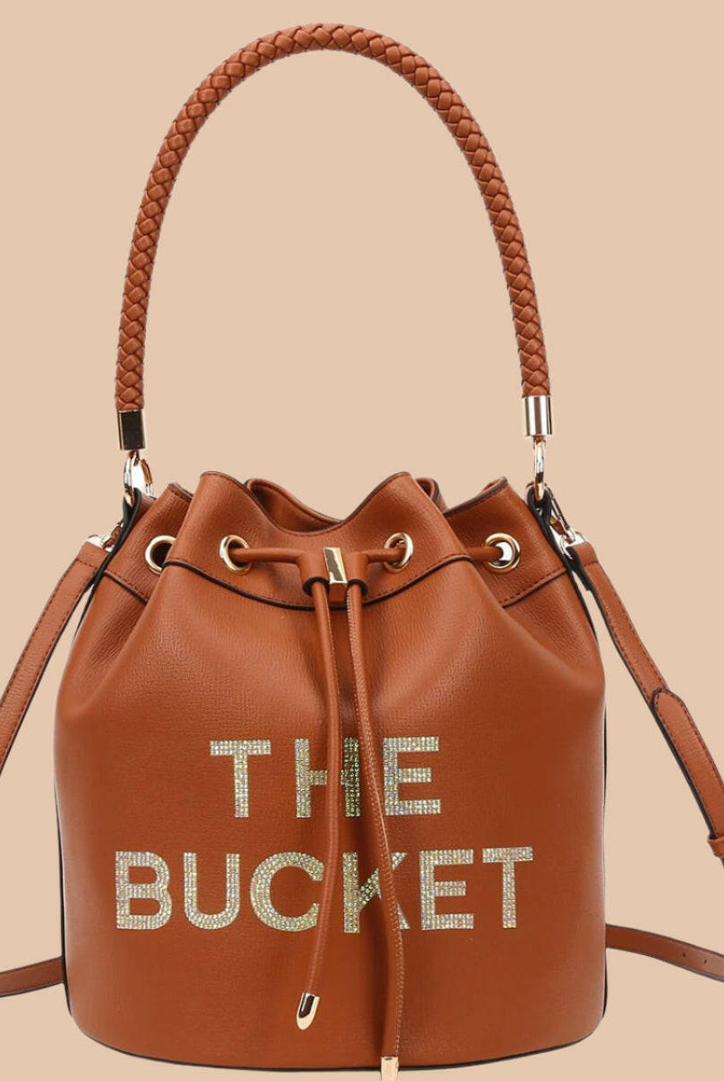 Love, Always Rhinestone Bucket Bag-Purses & Bags-Krush Kandy, Women's Online Fashion Boutique Located in Phoenix, Arizona (Scottsdale Area)
