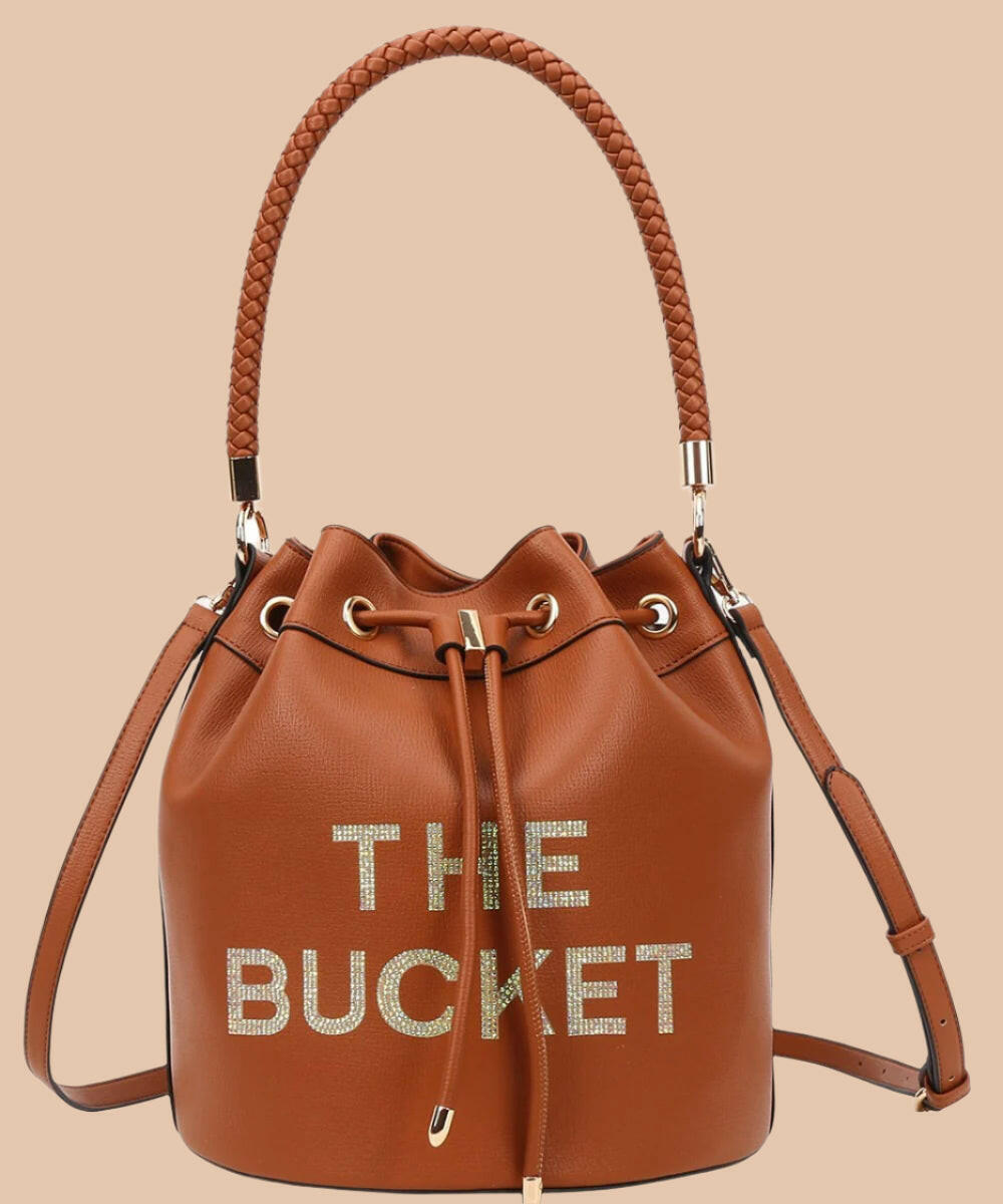 Love, Always Rhinestone Bucket Bag-Purses & Bags-Krush Kandy, Women's Online Fashion Boutique Located in Phoenix, Arizona (Scottsdale Area)