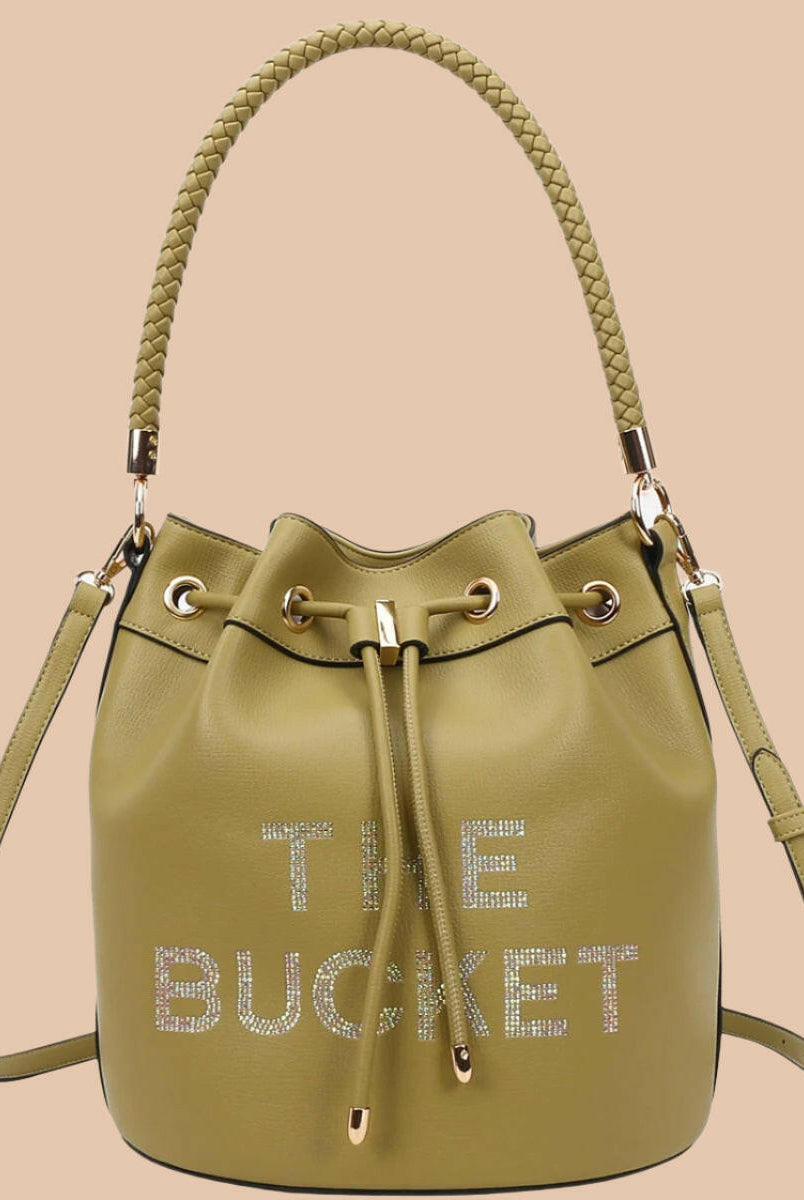 Love, Always Rhinestone Bucket Bag-Purses & Bags-Krush Kandy, Women's Online Fashion Boutique Located in Phoenix, Arizona (Scottsdale Area)