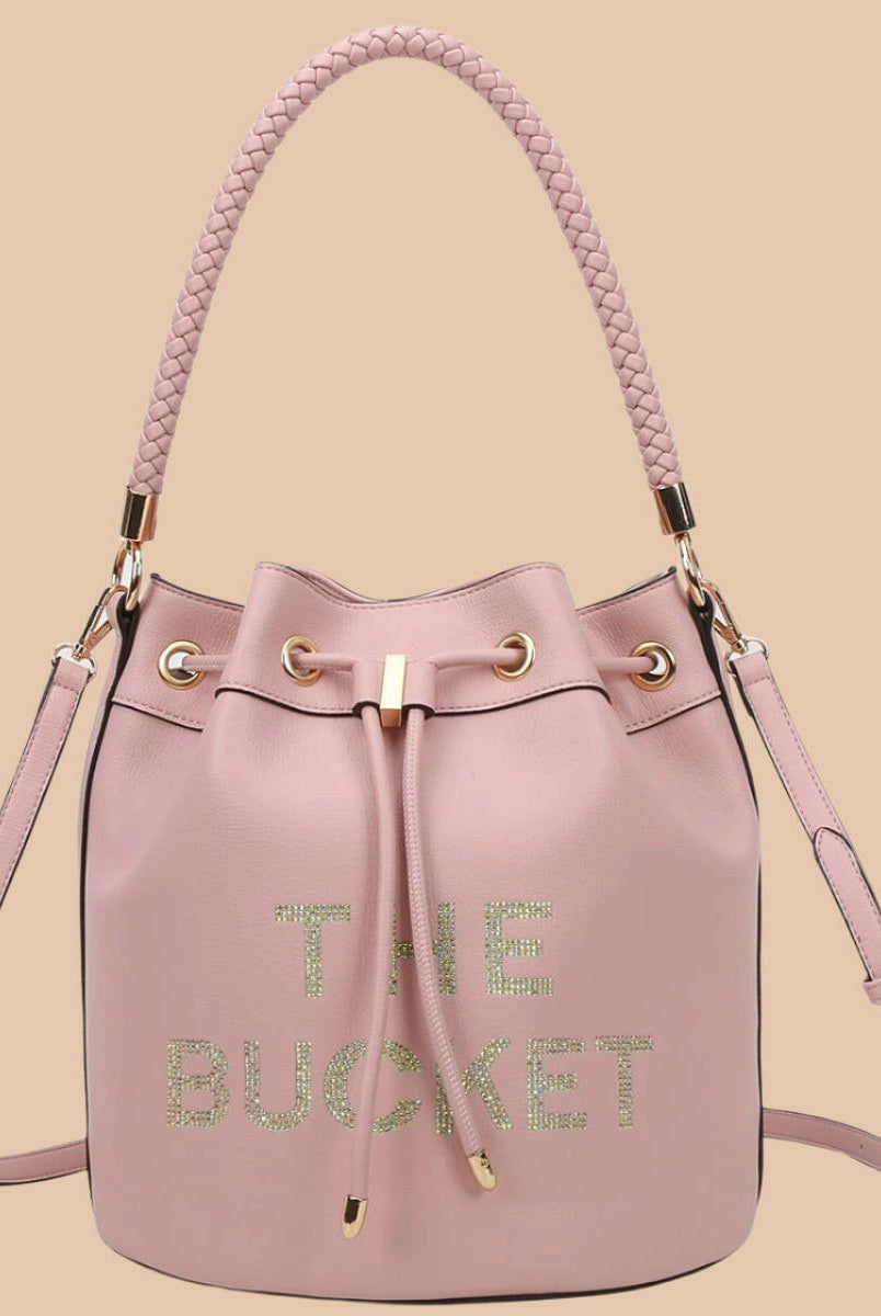 Love, Always Rhinestone Bucket Bag-Purses & Bags-Krush Kandy, Women's Online Fashion Boutique Located in Phoenix, Arizona (Scottsdale Area)