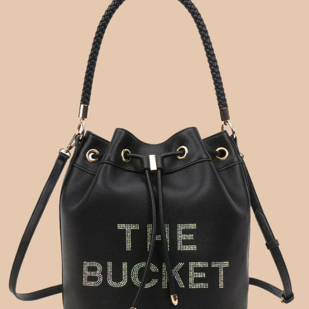 Love, Always Rhinestone Bucket Bag-Purses & Bags-Krush Kandy, Women's Online Fashion Boutique Located in Phoenix, Arizona (Scottsdale Area)