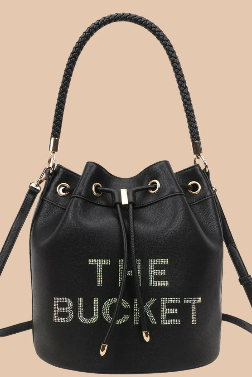 Love, Always Rhinestone Bucket Bag-Purses & Bags-Krush Kandy, Women's Online Fashion Boutique Located in Phoenix, Arizona (Scottsdale Area)