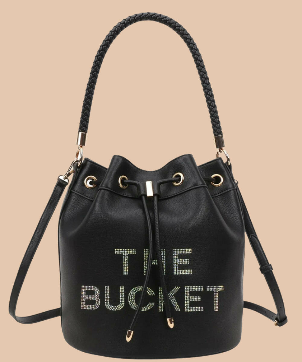 Love, Always Rhinestone Bucket Bag-Purses & Bags-Krush Kandy, Women's Online Fashion Boutique Located in Phoenix, Arizona (Scottsdale Area)