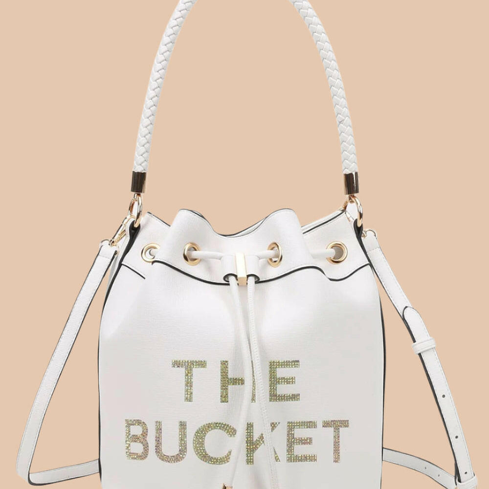 Love, Always Rhinestone Bucket Bag-Purses & Bags-Krush Kandy, Women's Online Fashion Boutique Located in Phoenix, Arizona (Scottsdale Area)