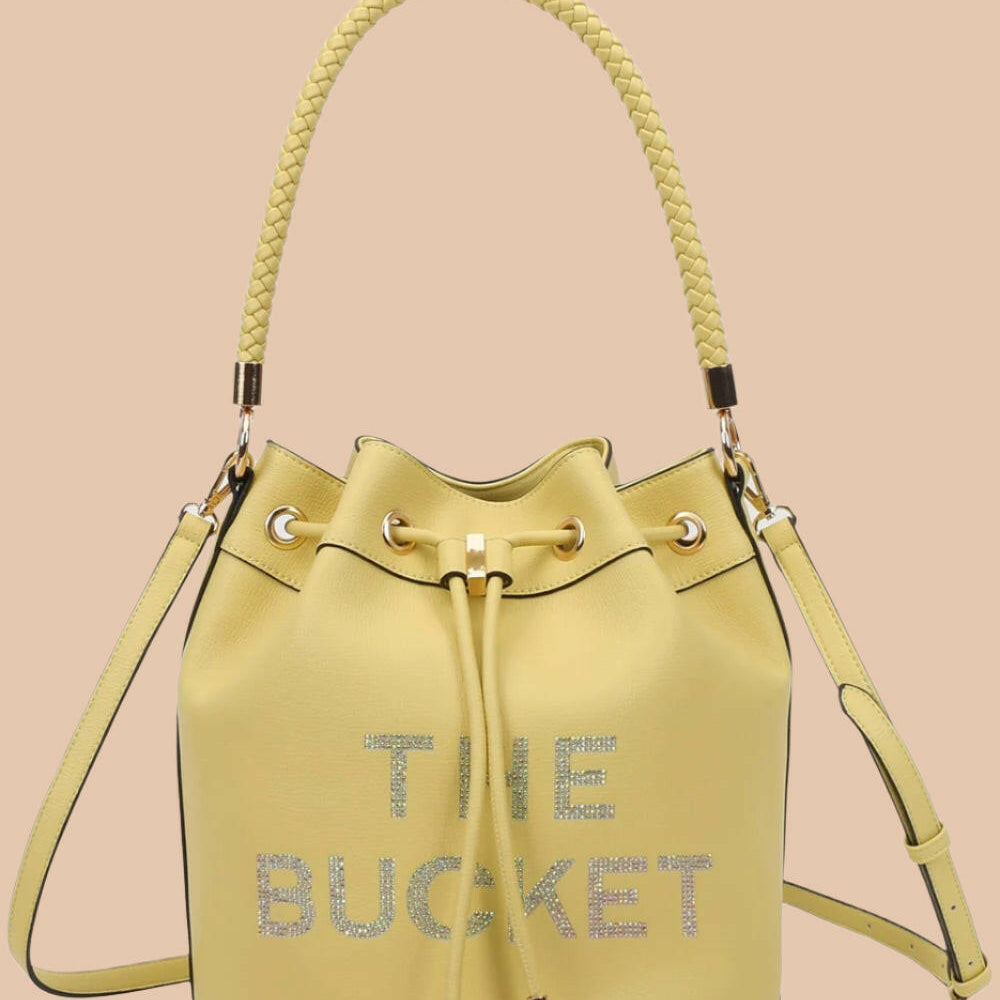 Love, Always Rhinestone Bucket Bag-Purses & Bags-Krush Kandy, Women's Online Fashion Boutique Located in Phoenix, Arizona (Scottsdale Area)