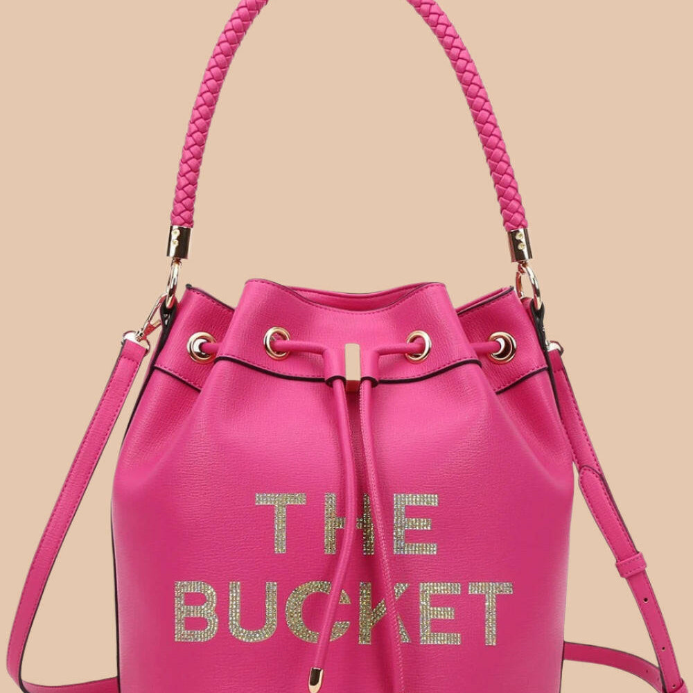 Love, Always Rhinestone Bucket Bag-Purses & Bags-Krush Kandy, Women's Online Fashion Boutique Located in Phoenix, Arizona (Scottsdale Area)