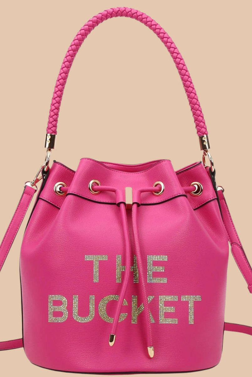 Love, Always Rhinestone Bucket Bag-Purses & Bags-Krush Kandy, Women's Online Fashion Boutique Located in Phoenix, Arizona (Scottsdale Area)