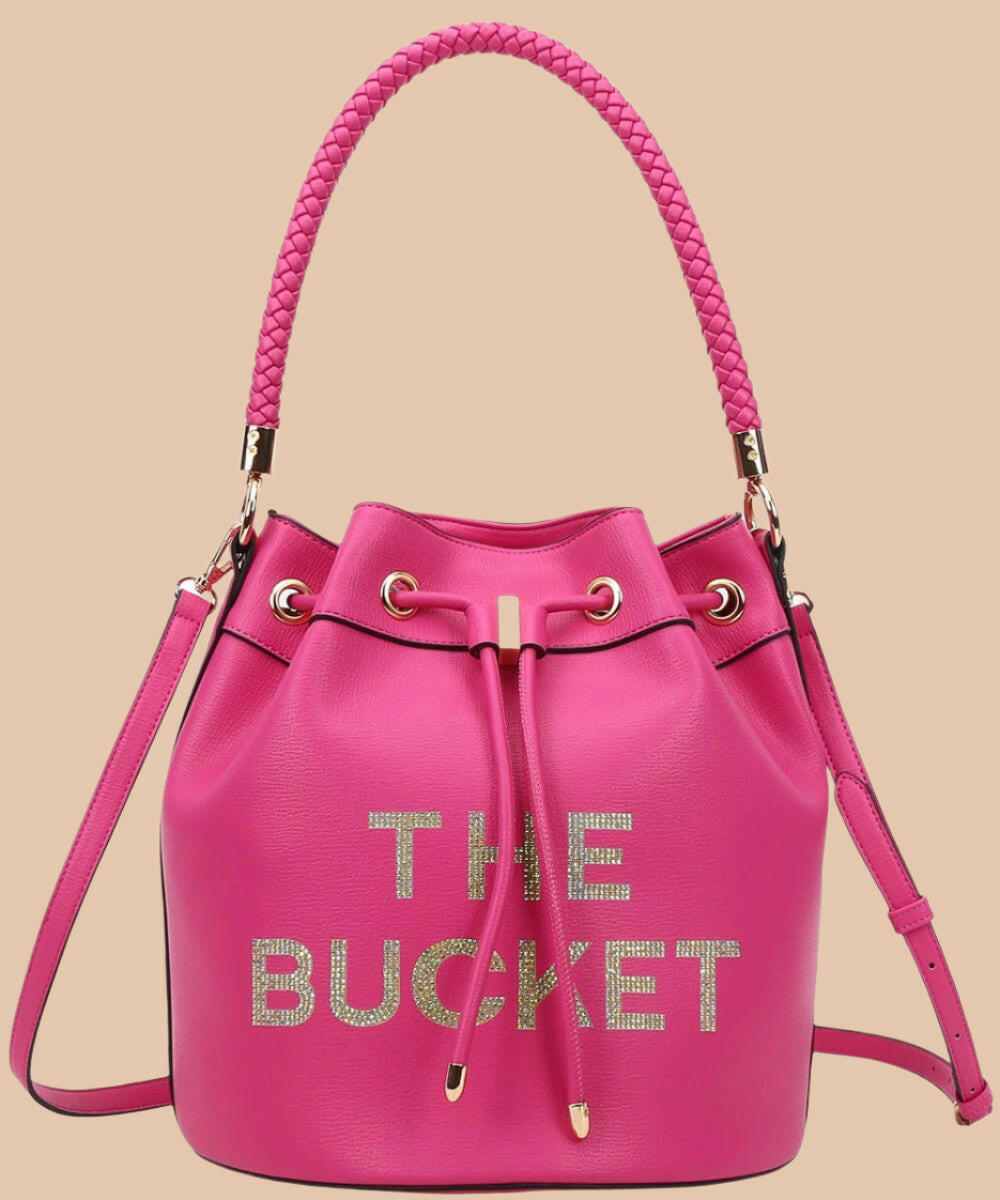 Love, Always Rhinestone Bucket Bag-Purses & Bags-Krush Kandy, Women's Online Fashion Boutique Located in Phoenix, Arizona (Scottsdale Area)
