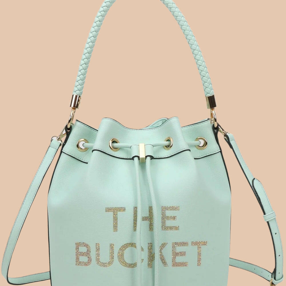Love, Always Rhinestone Bucket Bag-Purses & Bags-Krush Kandy, Women's Online Fashion Boutique Located in Phoenix, Arizona (Scottsdale Area)