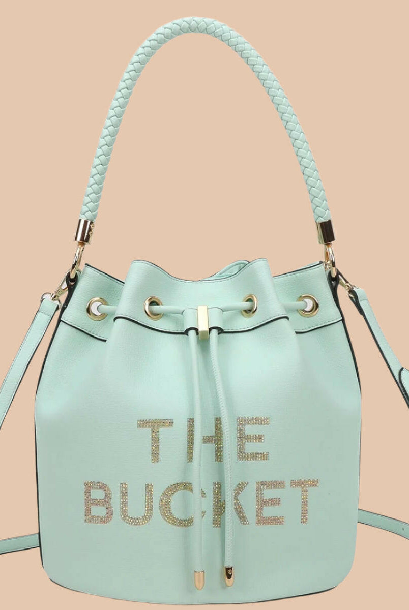 Love, Always Rhinestone Bucket Bag-Purses & Bags-Krush Kandy, Women's Online Fashion Boutique Located in Phoenix, Arizona (Scottsdale Area)