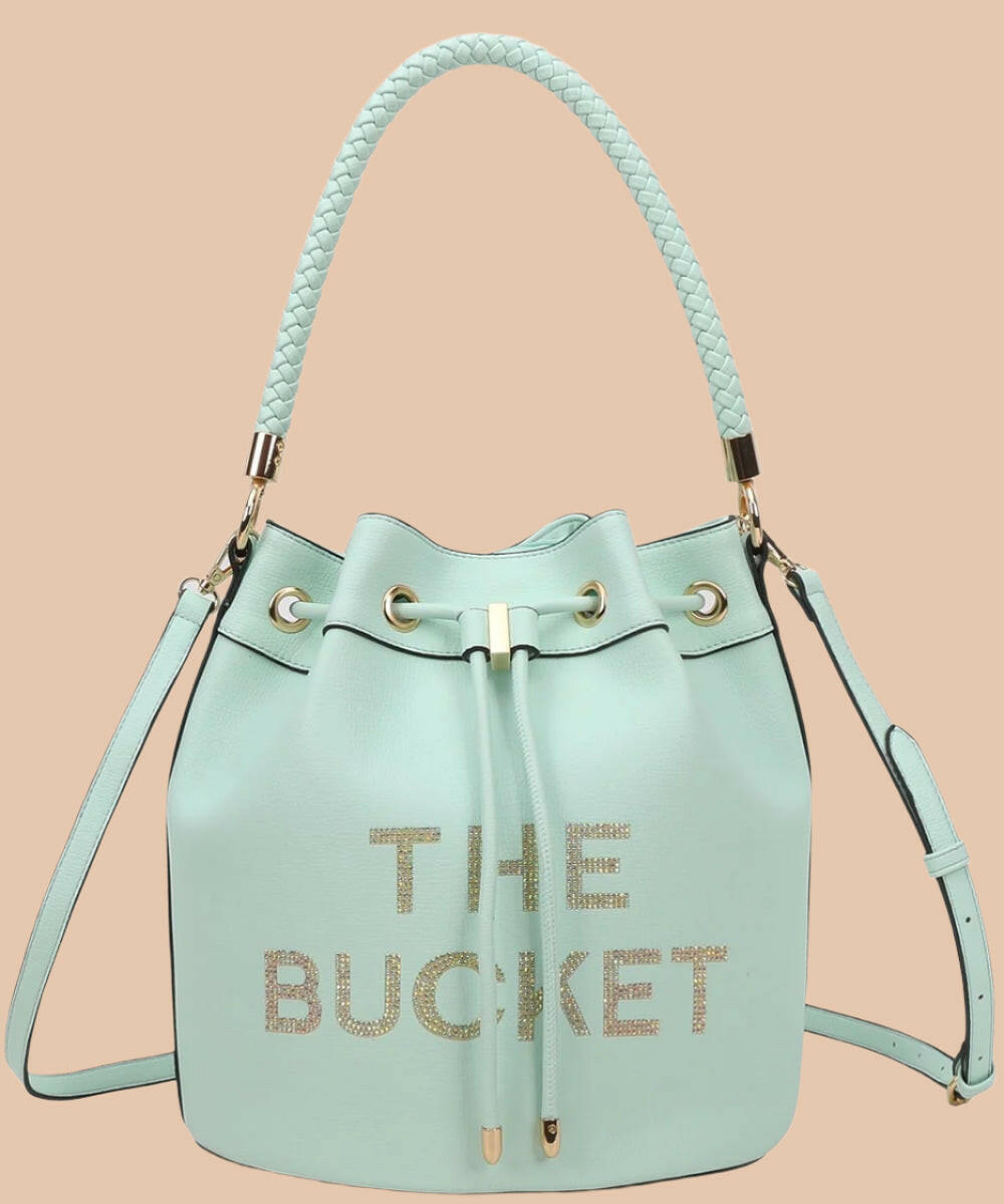 Love, Always Rhinestone Bucket Bag-Purses & Bags-Krush Kandy, Women's Online Fashion Boutique Located in Phoenix, Arizona (Scottsdale Area)