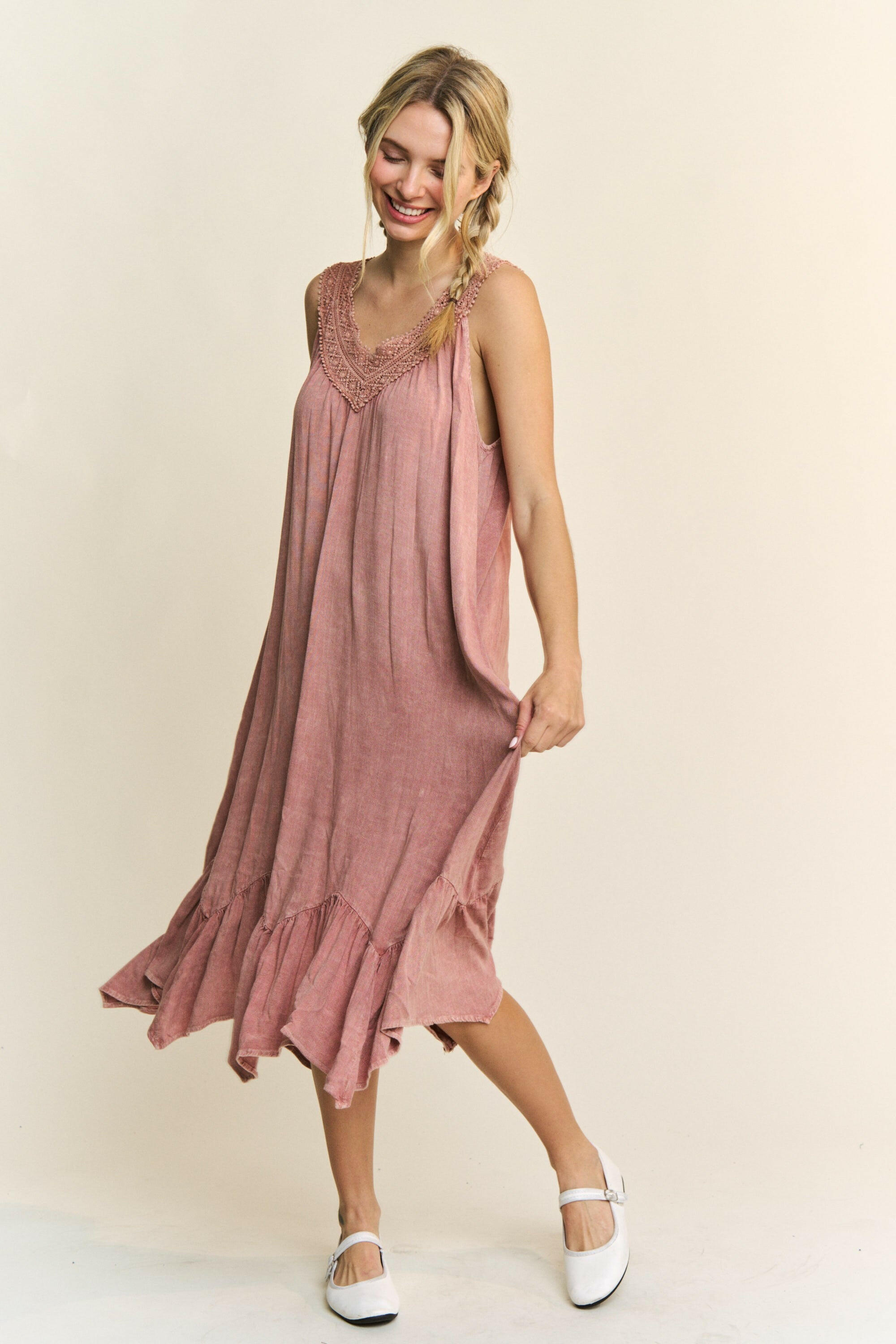 Sweet Days Sleeveless Ruffle Dress-Dresses-Krush Kandy, Women's Online Fashion Boutique Located in Phoenix, Arizona (Scottsdale Area)
