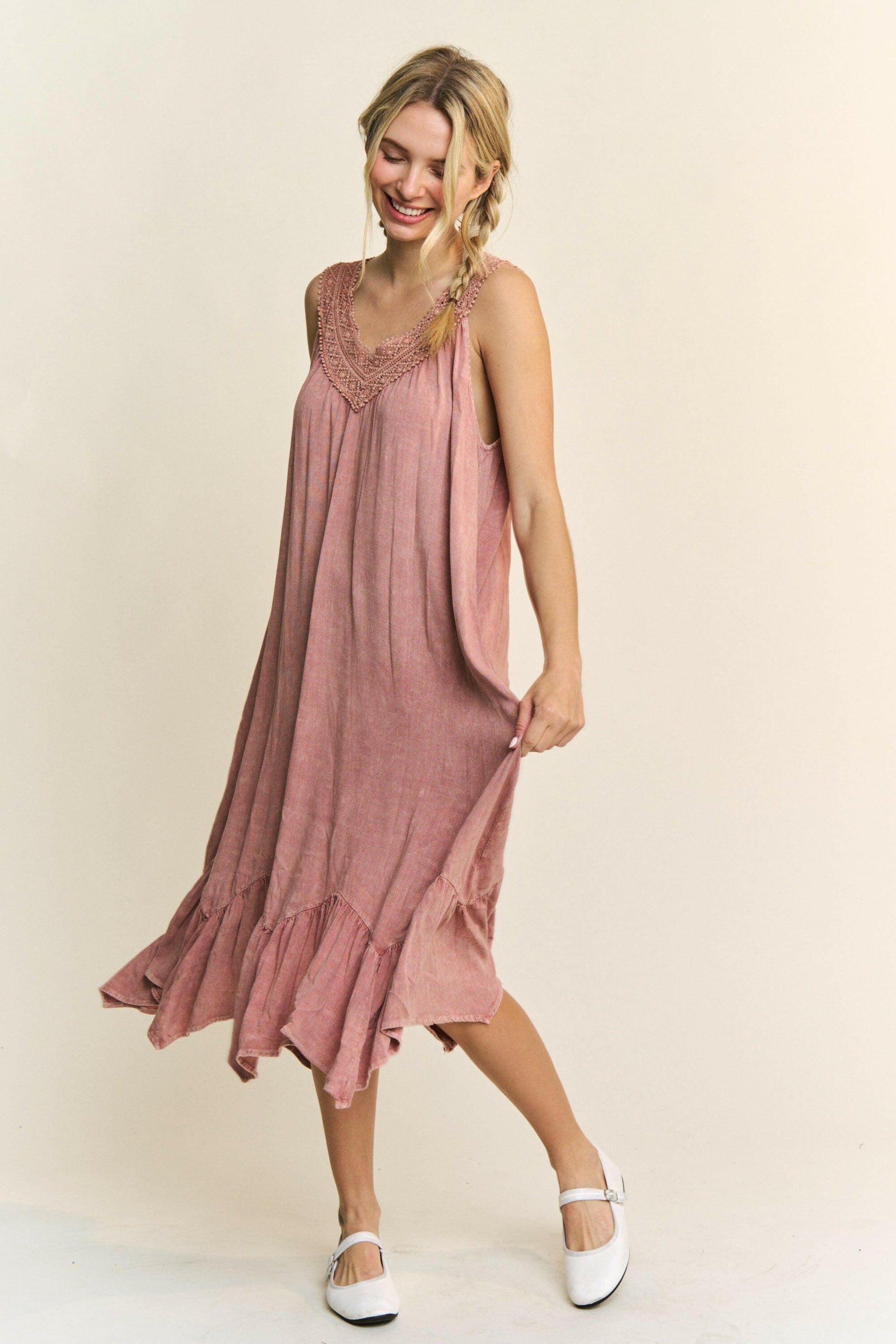 Sweet Days Sleeveless Ruffle Dress-Dresses-Krush Kandy, Women's Online Fashion Boutique Located in Phoenix, Arizona (Scottsdale Area)