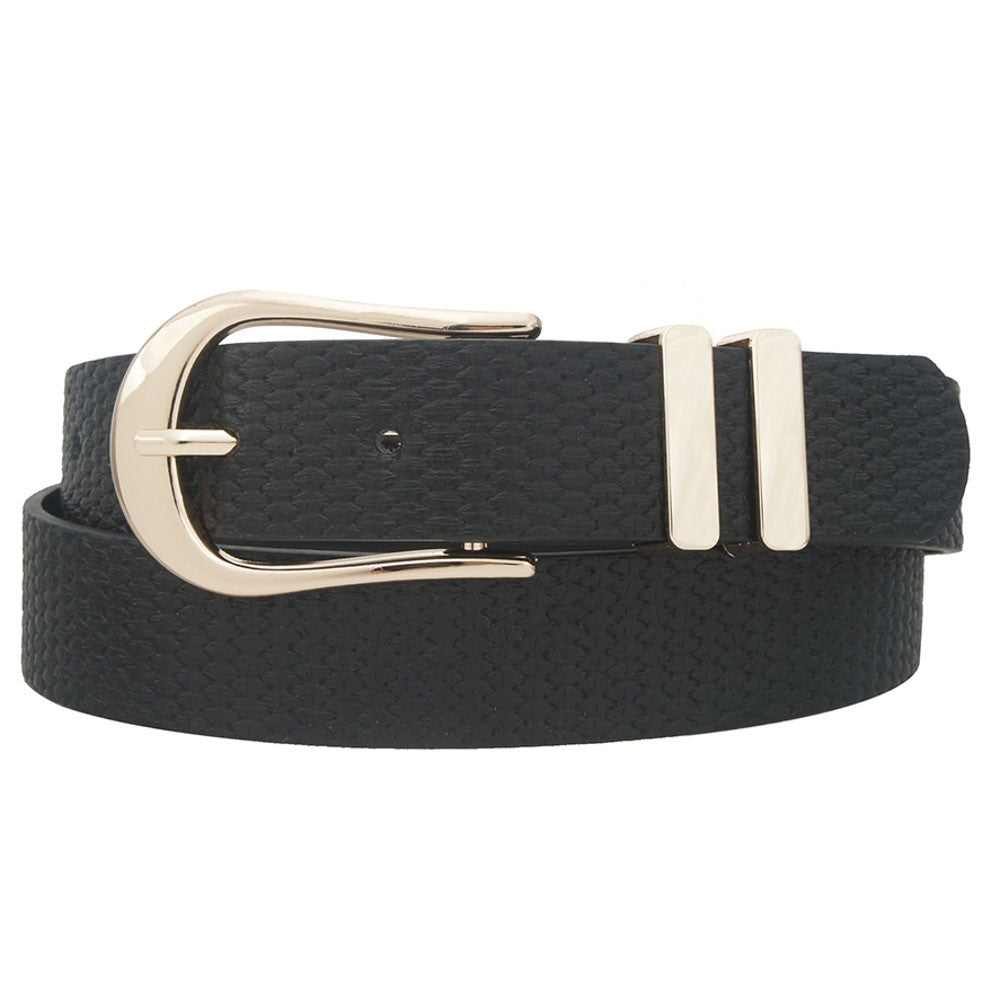 Elongated U Buckle Double Loop Belt-Belts-Krush Kandy, Women's Online Fashion Boutique Located in Phoenix, Arizona (Scottsdale Area)
