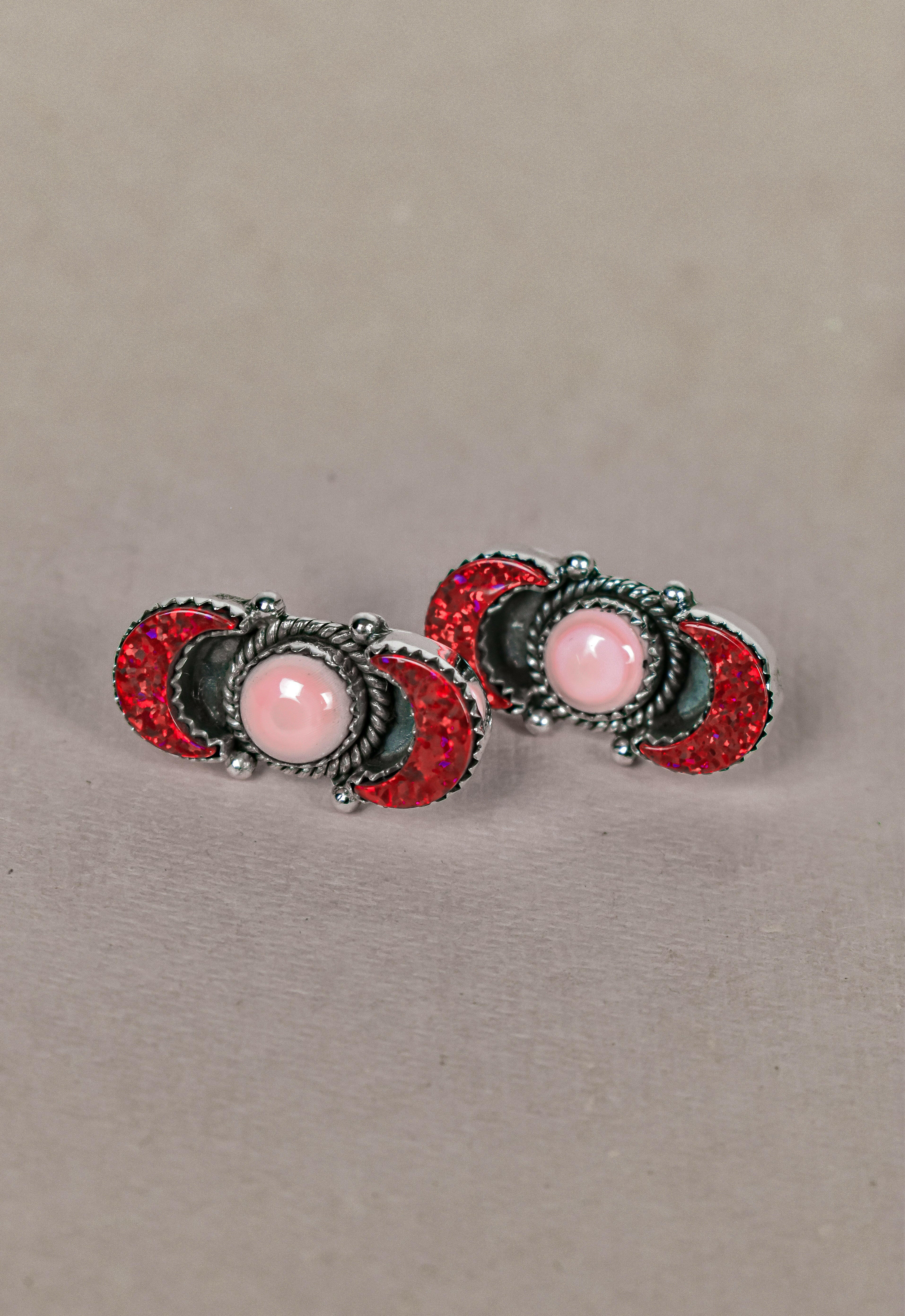 Lunar Crescent Sterling Silver Earring-Stud Earrings-Krush Kandy, Women's Online Fashion Boutique Located in Phoenix, Arizona (Scottsdale Area)