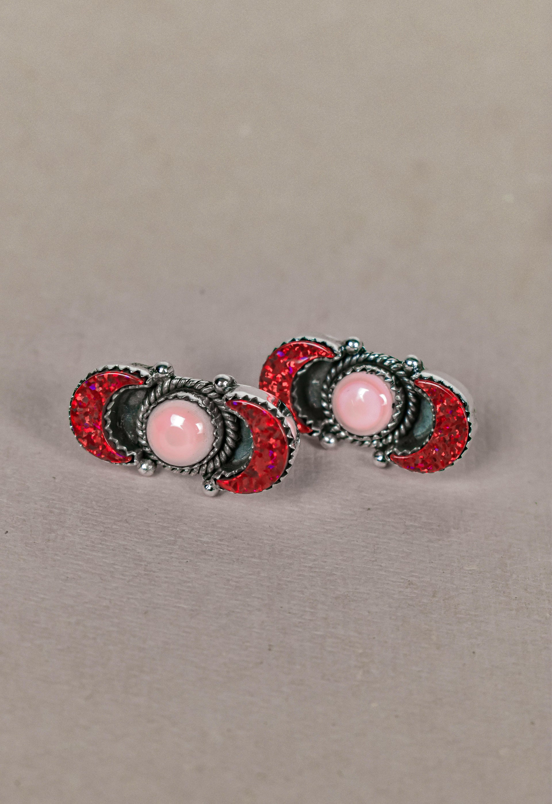 Lunar Crescent Sterling Silver Earring-Stud Earrings-Krush Kandy, Women's Online Fashion Boutique Located in Phoenix, Arizona (Scottsdale Area)