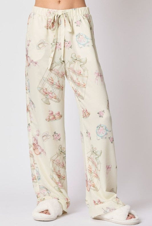 Print Satin Pajama, Pants Only-pajamas-Krush Kandy, Women's Online Fashion Boutique Located in Phoenix, Arizona (Scottsdale Area)