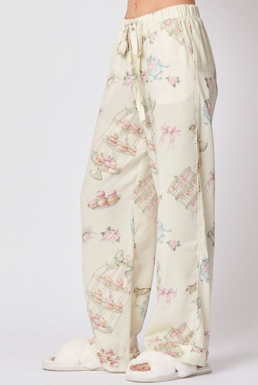 Print Satin Pajama, Pants Only-pajamas-Krush Kandy, Women's Online Fashion Boutique Located in Phoenix, Arizona (Scottsdale Area)