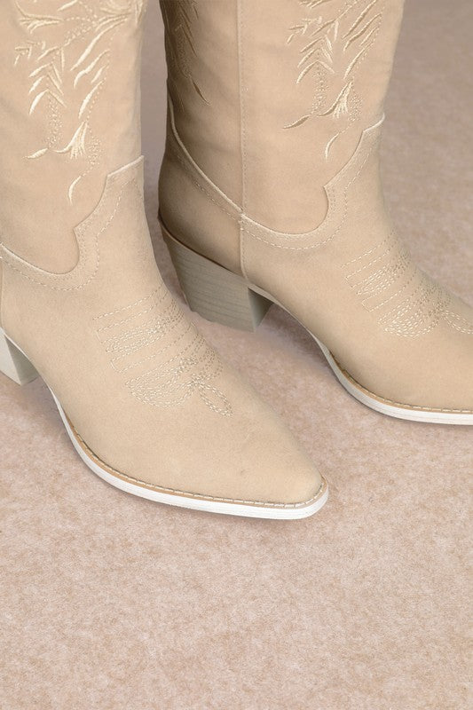 Flora - Floral Embroidered Western Boots-Boots-Krush Kandy, Women's Online Fashion Boutique Located in Phoenix, Arizona (Scottsdale Area)