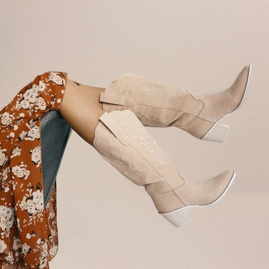 Flora - Floral Embroidered Western Boots-Boots-Krush Kandy, Women's Online Fashion Boutique Located in Phoenix, Arizona (Scottsdale Area)