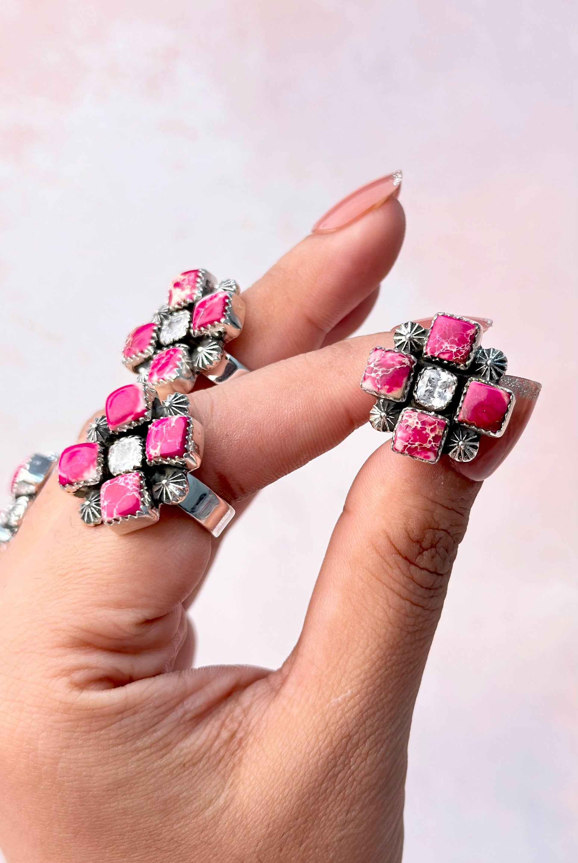 Desert Jasper Square Conch Ring-Rings-Krush Kandy, Women's Online Fashion Boutique Located in Phoenix, Arizona (Scottsdale Area)