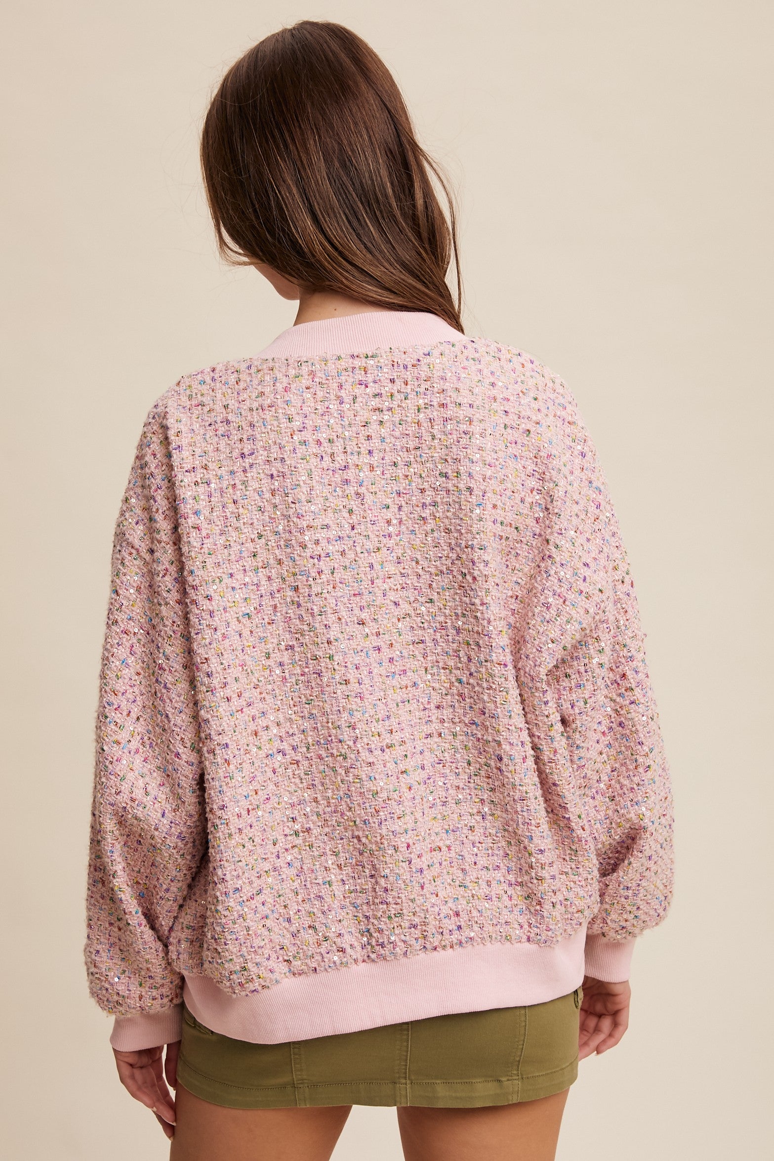 Sparkled Bomber Jacket-Jacket-Krush Kandy, Women's Online Fashion Boutique Located in Phoenix, Arizona (Scottsdale Area)