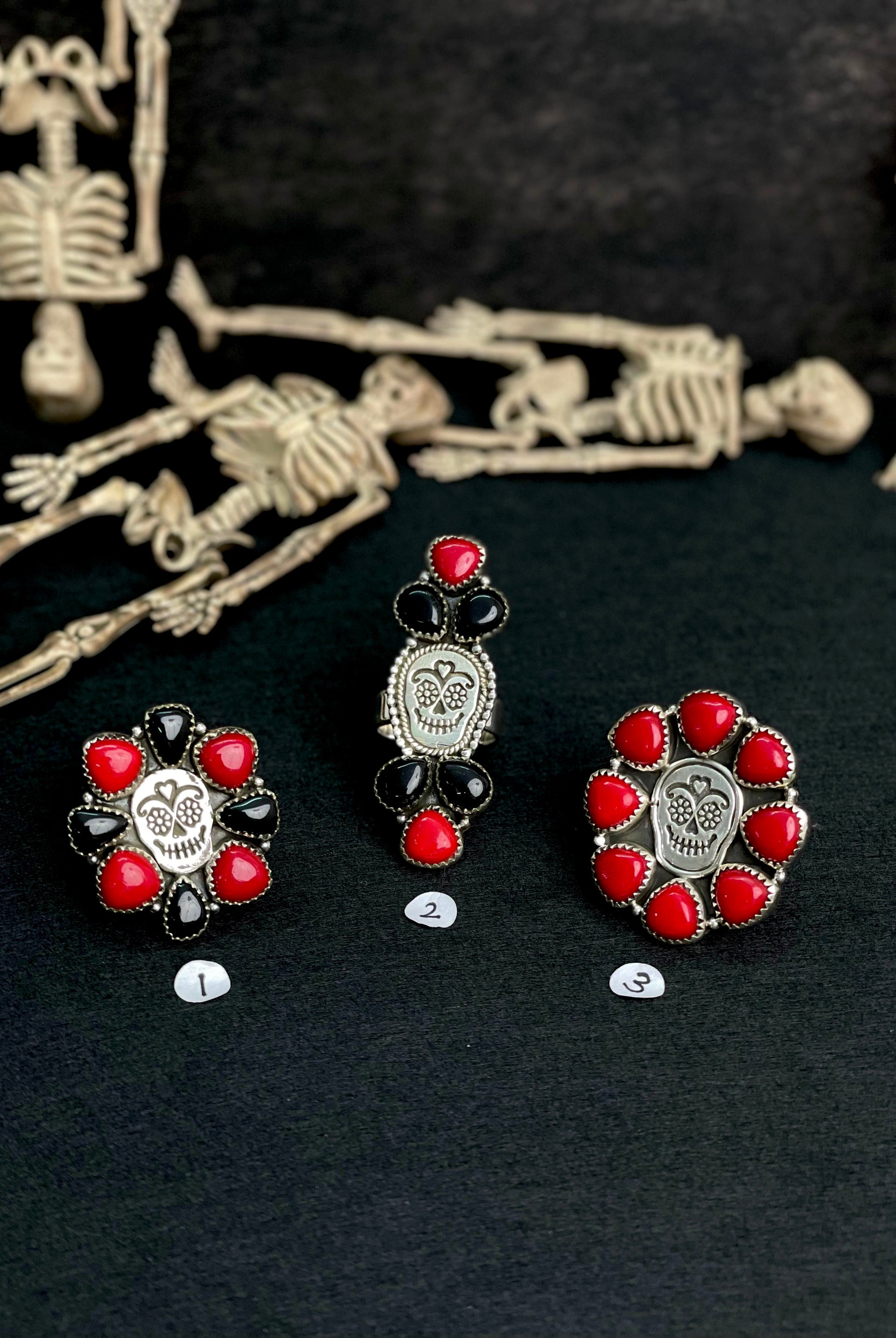 Halloween Sugar Skull Rings sno 20-Rings-Krush Kandy, Women's Online Fashion Boutique Located in Phoenix, Arizona (Scottsdale Area)