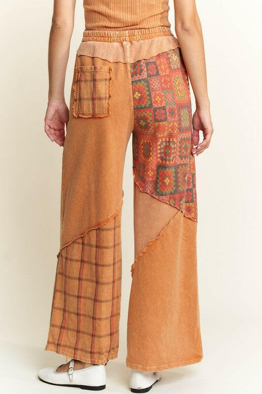 Harvest Haze Patchwork Pants-Pants-Krush Kandy, Women's Online Fashion Boutique Located in Phoenix, Arizona (Scottsdale Area)