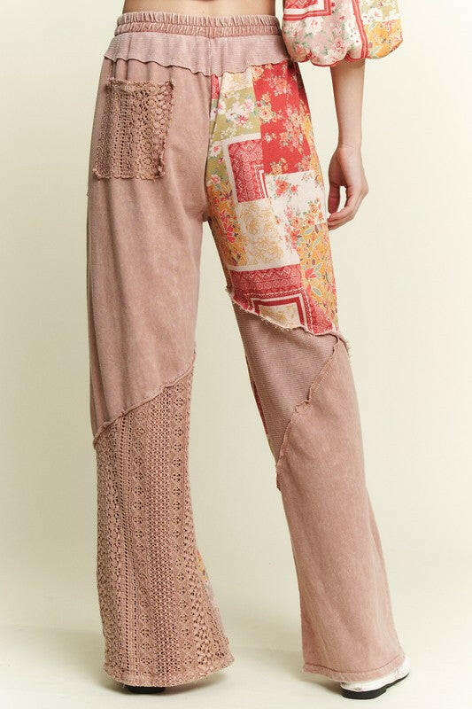 J.HER Vintage Dreams Patchwork Pants-Pants-Krush Kandy, Women's Online Fashion Boutique Located in Phoenix, Arizona (Scottsdale Area)