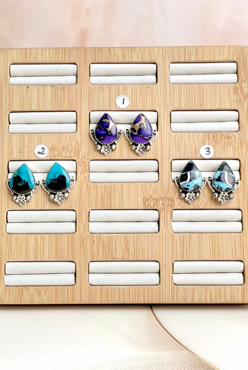 Multi Stone Boho Studs sno 14-Earrings-Krush Kandy, Women's Online Fashion Boutique Located in Phoenix, Arizona (Scottsdale Area)