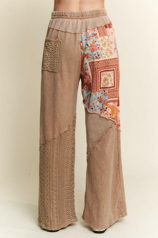 J.HER Vintage Dreams Patchwork Pants-Pants-Krush Kandy, Women's Online Fashion Boutique Located in Phoenix, Arizona (Scottsdale Area)