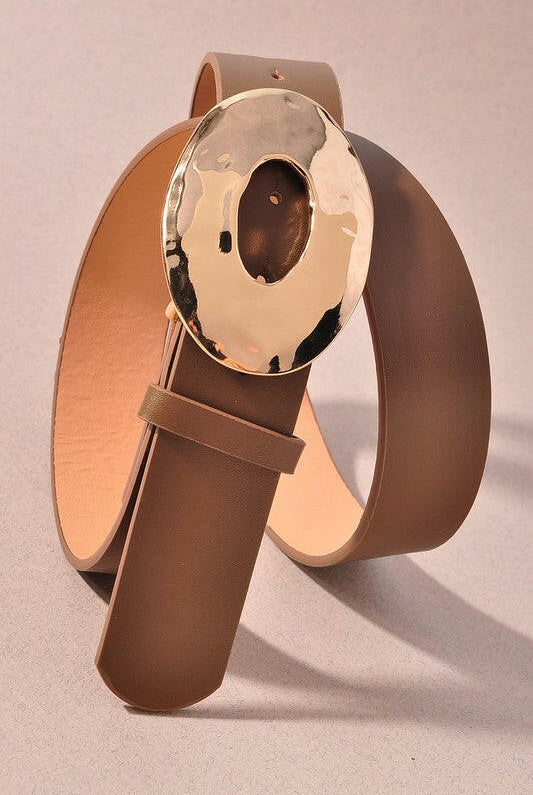 Brighter Days Metal Oval Buckle Belt-Belts-Krush Kandy, Women's Online Fashion Boutique Located in Phoenix, Arizona (Scottsdale Area)