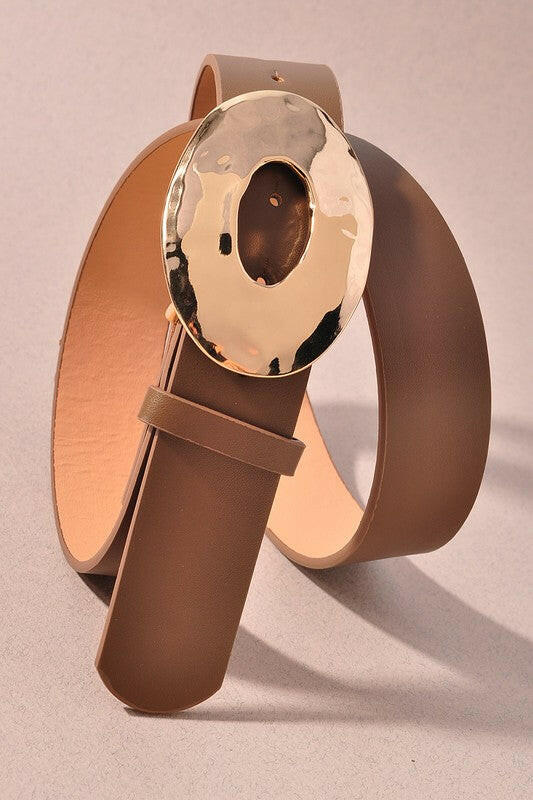 Brighter Days Metal Oval Buckle Belt-Belts-Krush Kandy, Women's Online Fashion Boutique Located in Phoenix, Arizona (Scottsdale Area)