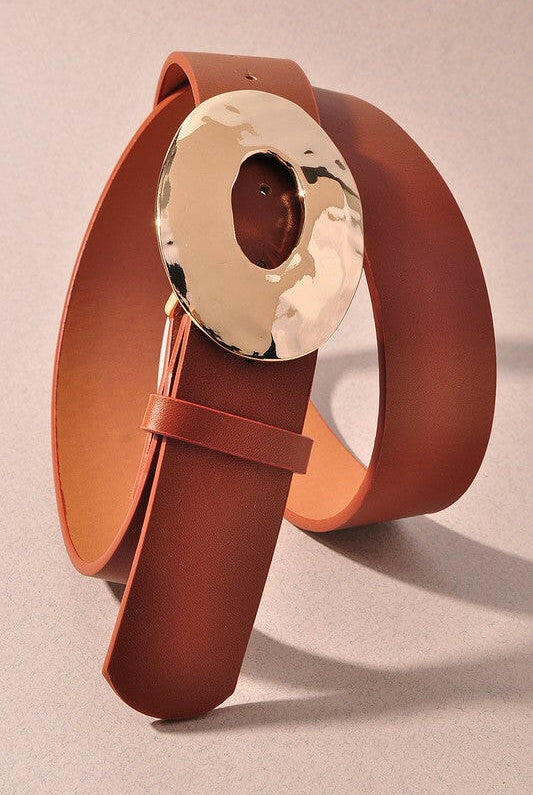 Brighter Days Metal Oval Buckle Belt-Belts-Krush Kandy, Women's Online Fashion Boutique Located in Phoenix, Arizona (Scottsdale Area)