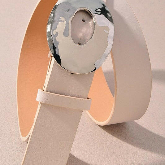 Brighter Days Metal Oval Buckle Belt-Belts-Krush Kandy, Women's Online Fashion Boutique Located in Phoenix, Arizona (Scottsdale Area)