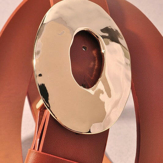 Brighter Days Metal Oval Buckle Belt-Belts-Krush Kandy, Women's Online Fashion Boutique Located in Phoenix, Arizona (Scottsdale Area)