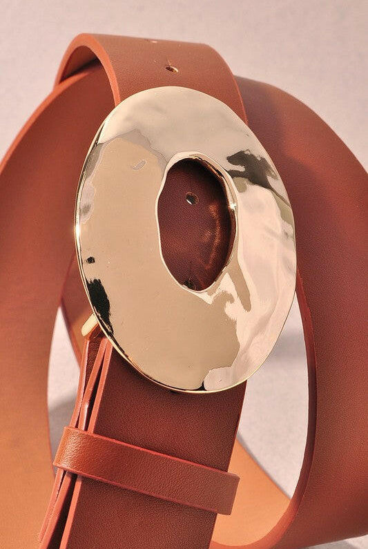 Brighter Days Metal Oval Buckle Belt-Belts-Krush Kandy, Women's Online Fashion Boutique Located in Phoenix, Arizona (Scottsdale Area)
