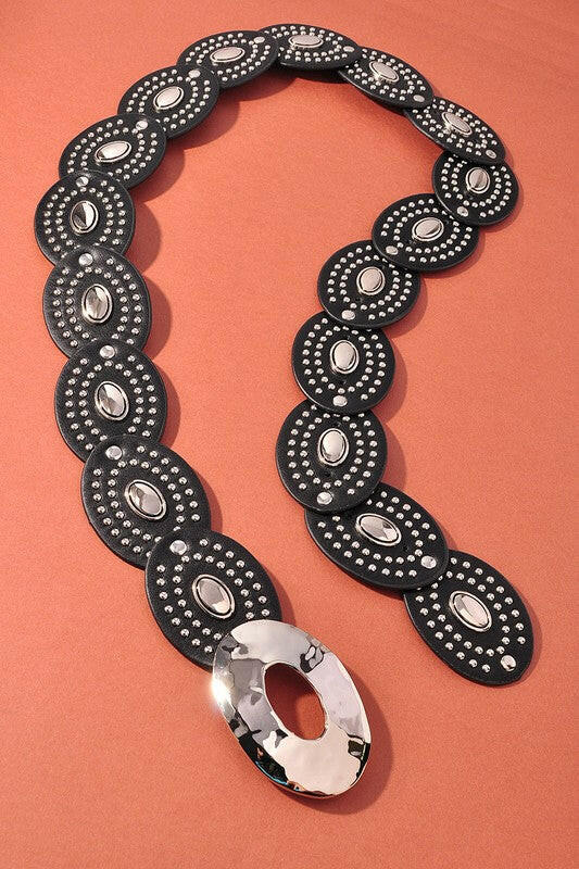 ORGANIC OVAL DISC LINK BOHO BELT-Belts-Krush Kandy, Women's Online Fashion Boutique Located in Phoenix, Arizona (Scottsdale Area)